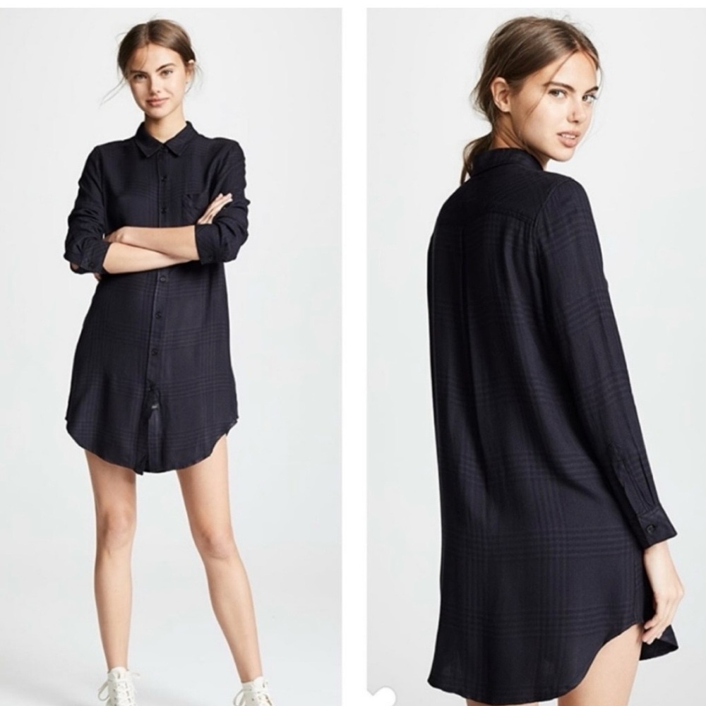 Rails Bianca Shirtdress Charcoal Shadow medium